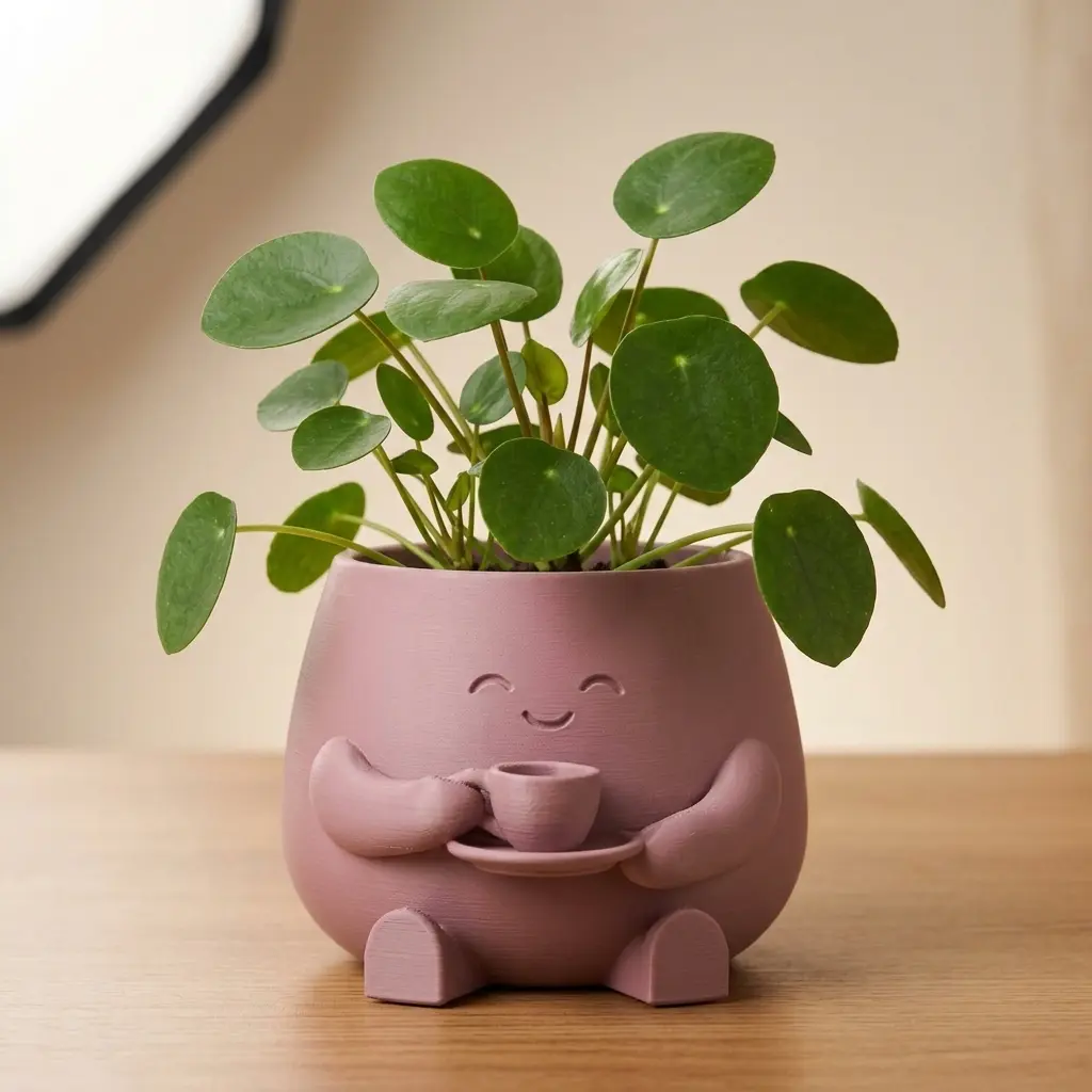 The "Cozy Sip" Desktop Planter